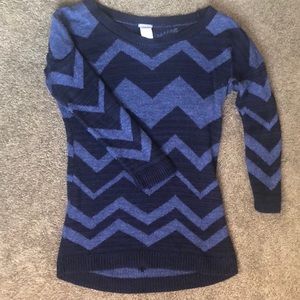 Blue Charlotte Russe quarter sleeve sweater